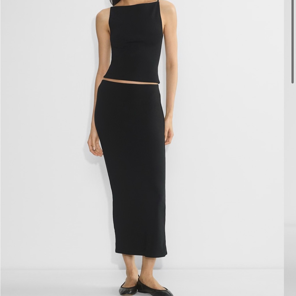 Babaton black Aritzia sculpt  knit tube skirt